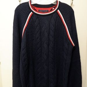 Tommy Hilfiger Textured Crewneck Sweater - Navy
